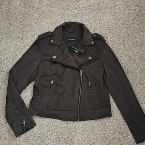 Banana Republic Vegan leather Jacket In Olive